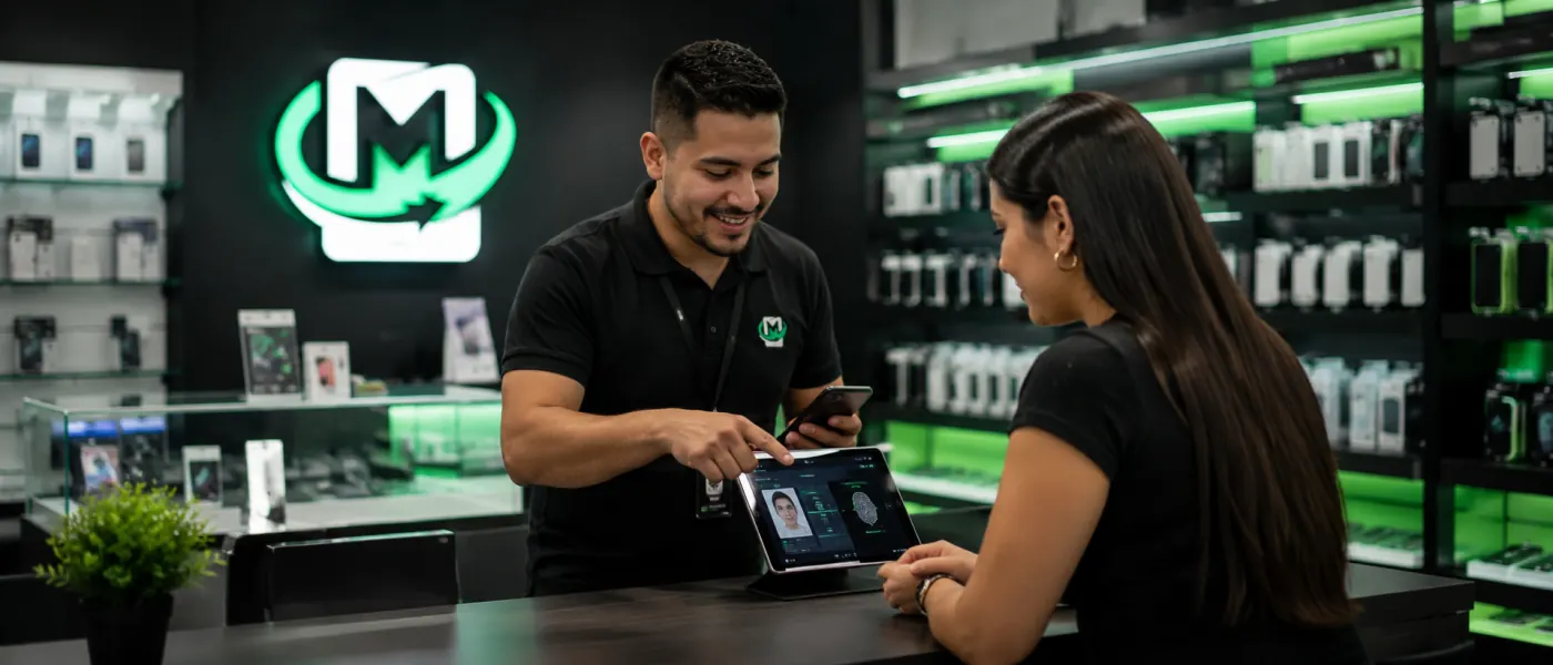 Venta de un equipo a crédito en una tienda MAGINNCEL